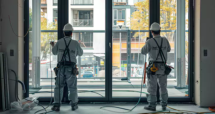Patio Door Glass Replacement with Built-In Blinds in Venice, FL